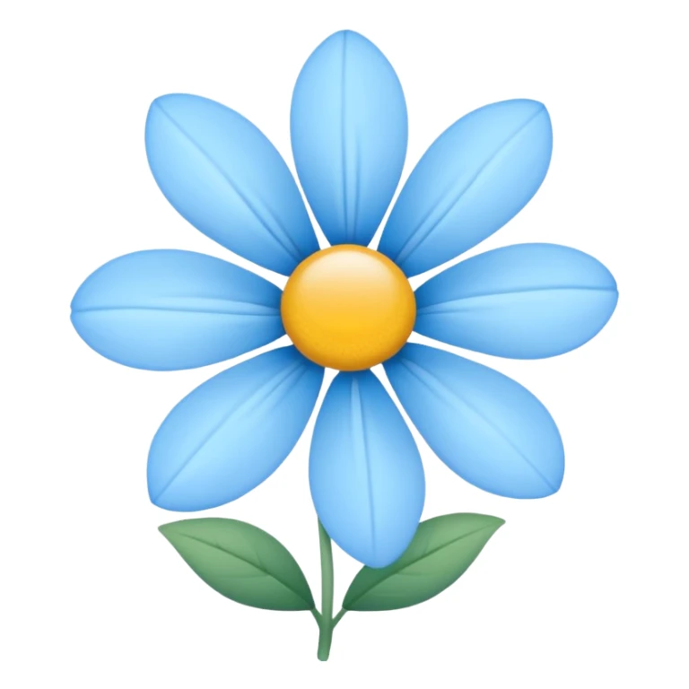 light blue  flower cute  sticker