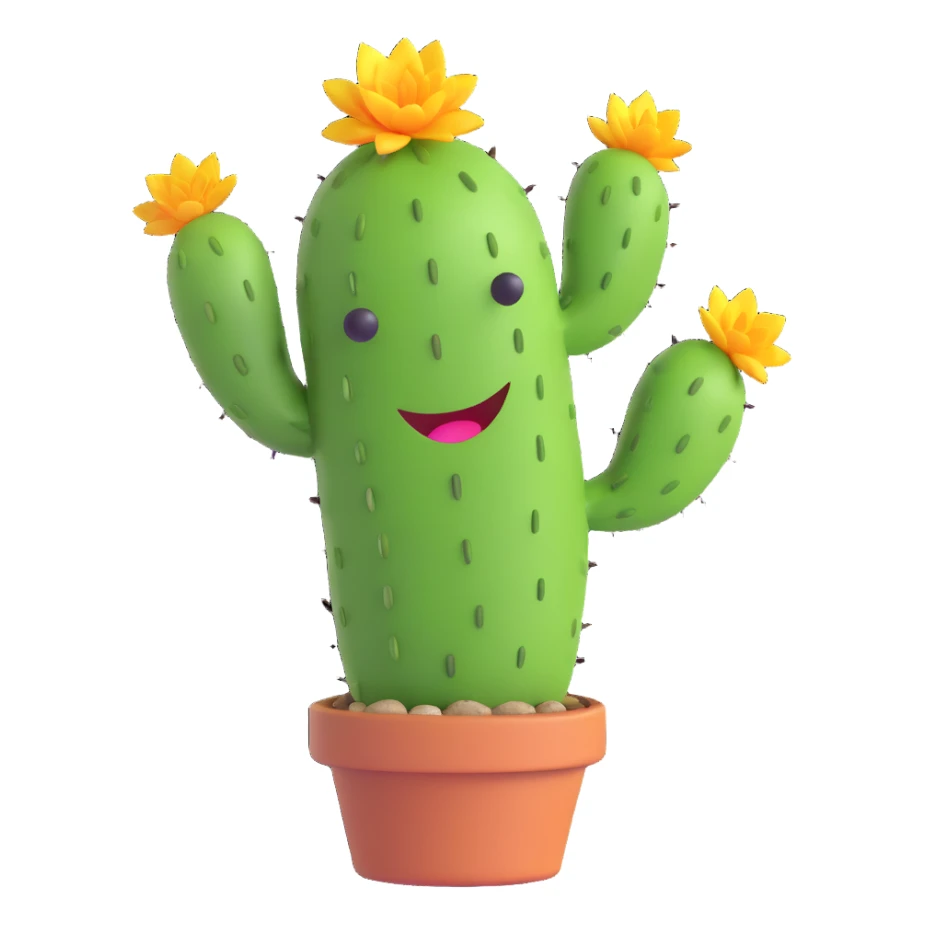 a dancing cactus sticker