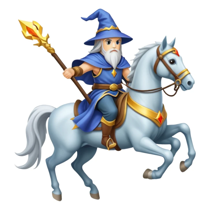 warrior horse wizard sticker