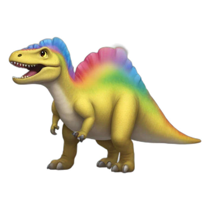 tiranosaur rainbow sticker