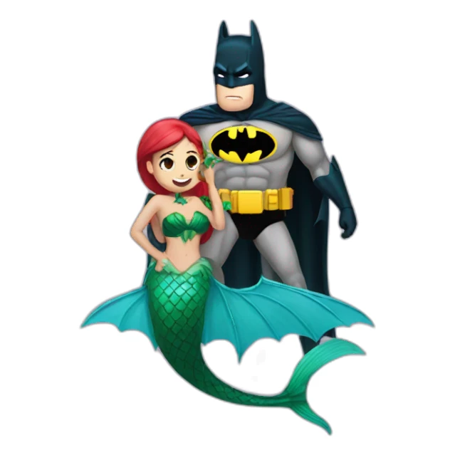 batman with a marmaid sticker