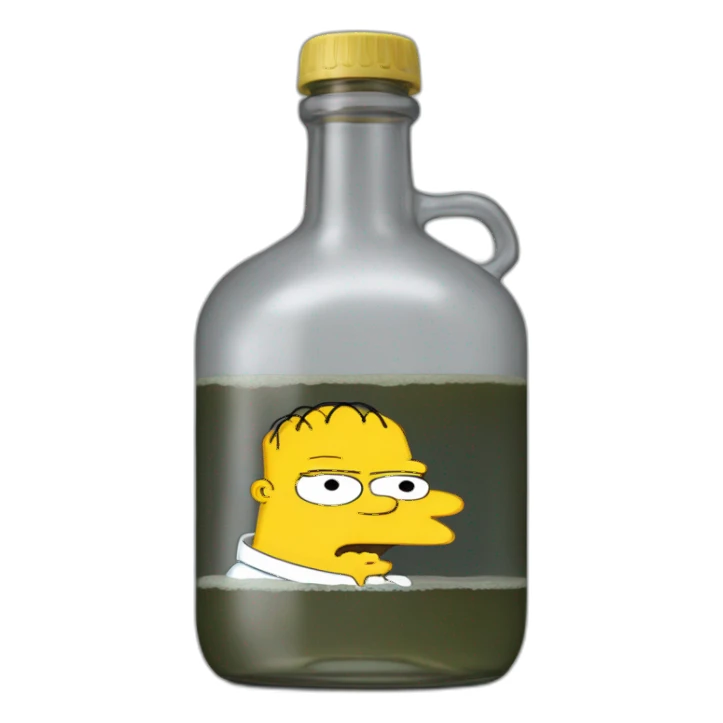 Homer Simpson drinkwater sticker