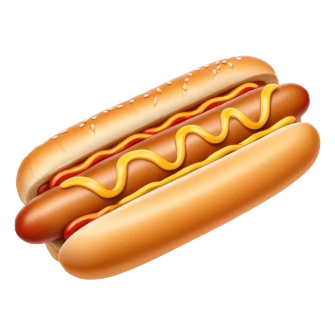 Dog eating hotdog sticker