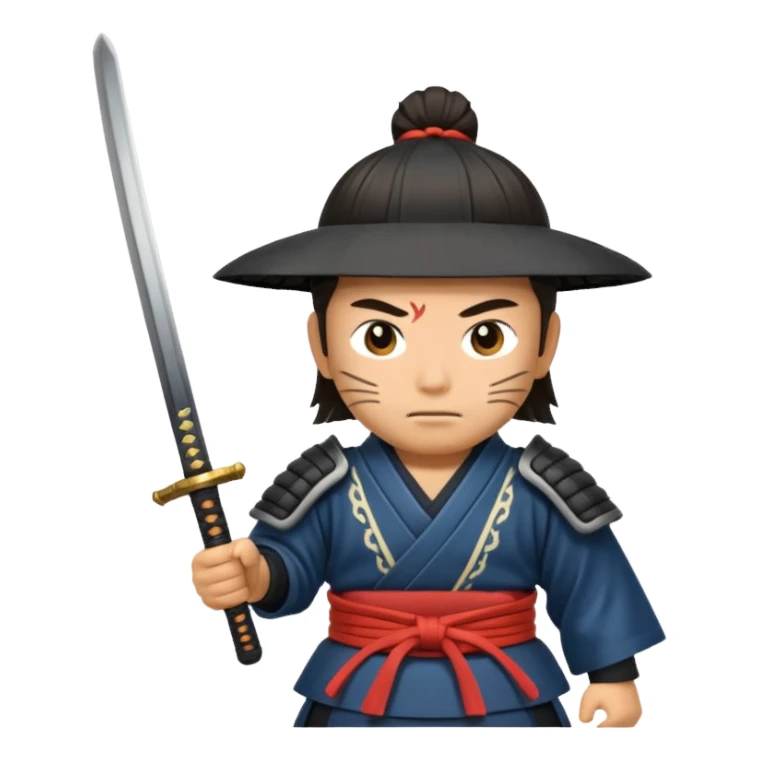Make me a samurai emoji holding a sword. sticker