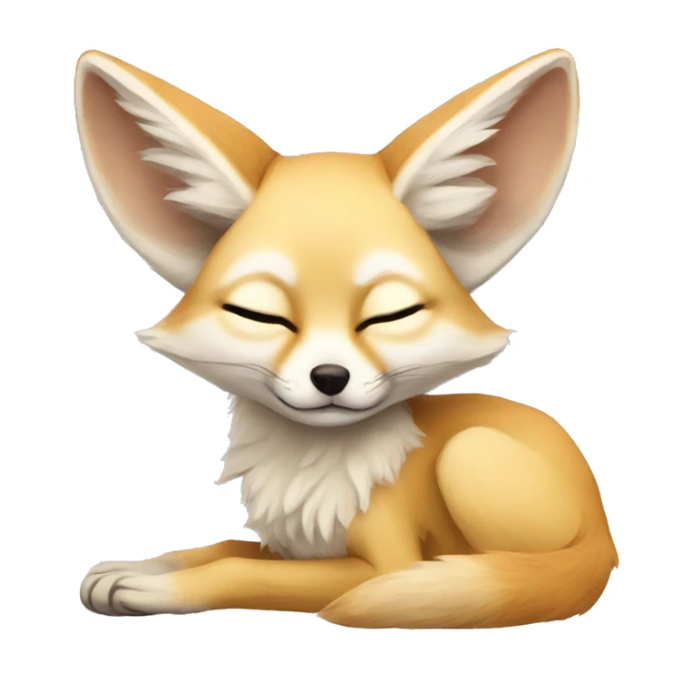 Sleepy fennec fox sticker