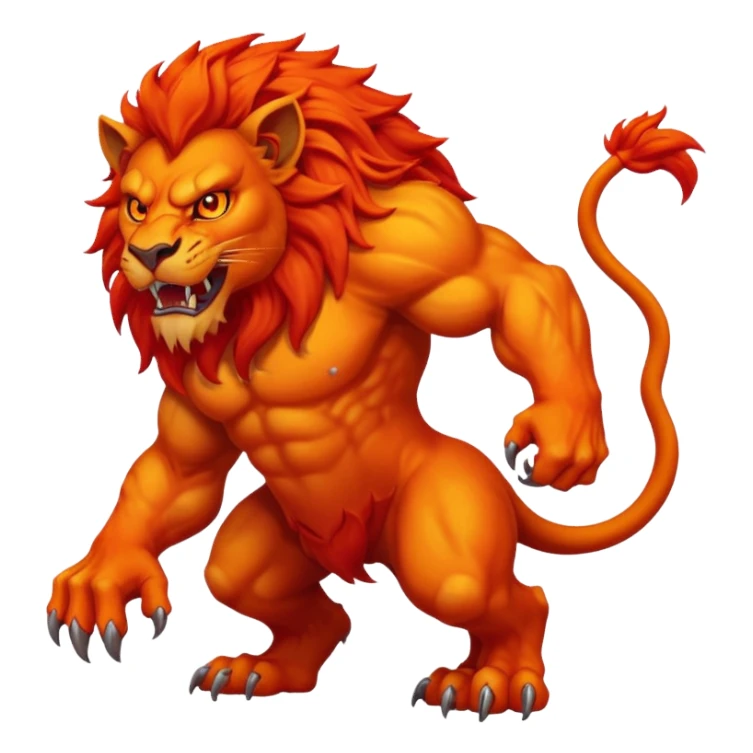 demon lion sticker