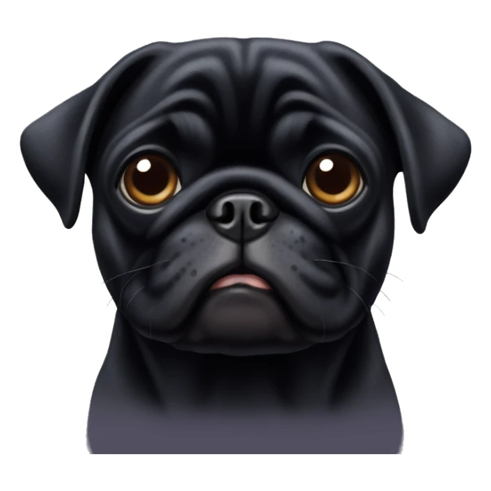 black pug dog sticker