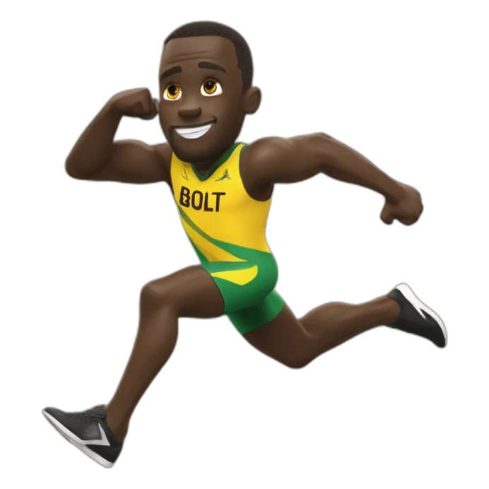 Usain bolt to di world pose sticker