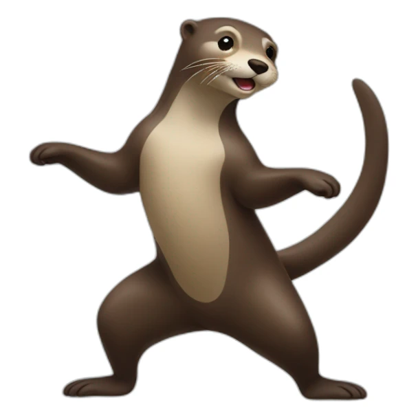 Dancing otter sticker