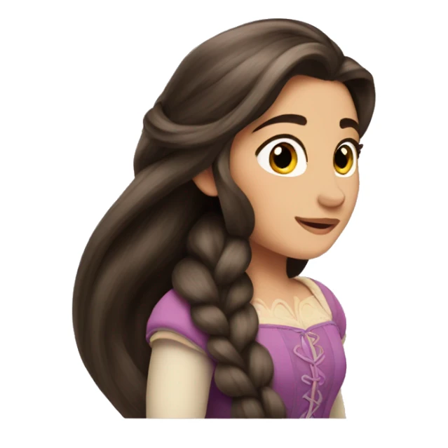 Pretty brunette rapunzel  sticker