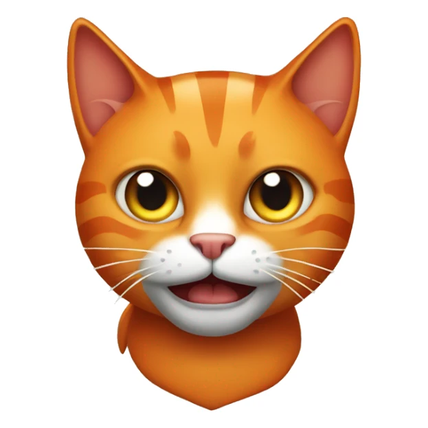An evil fully orange cat  sticker