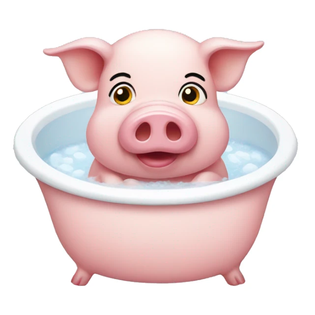 Pig With Bath sticker