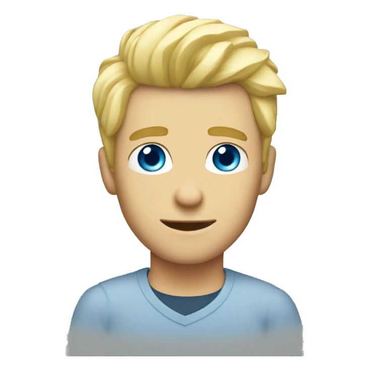 Dev + Ops + blond guy blue eye sticker