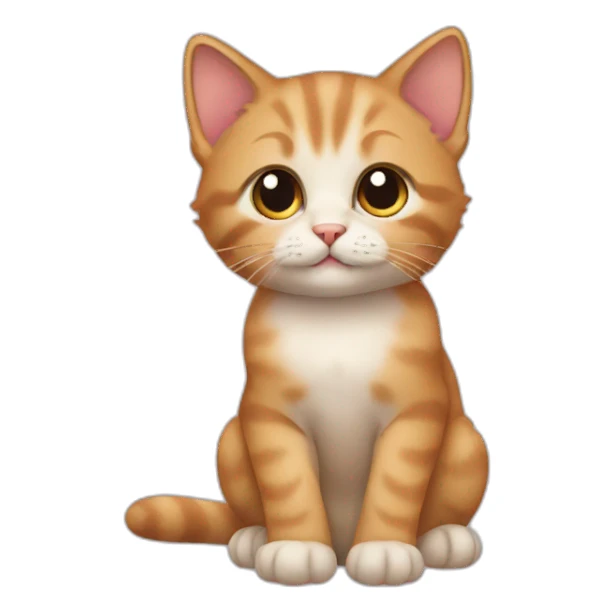 Kitten sitting sticker
