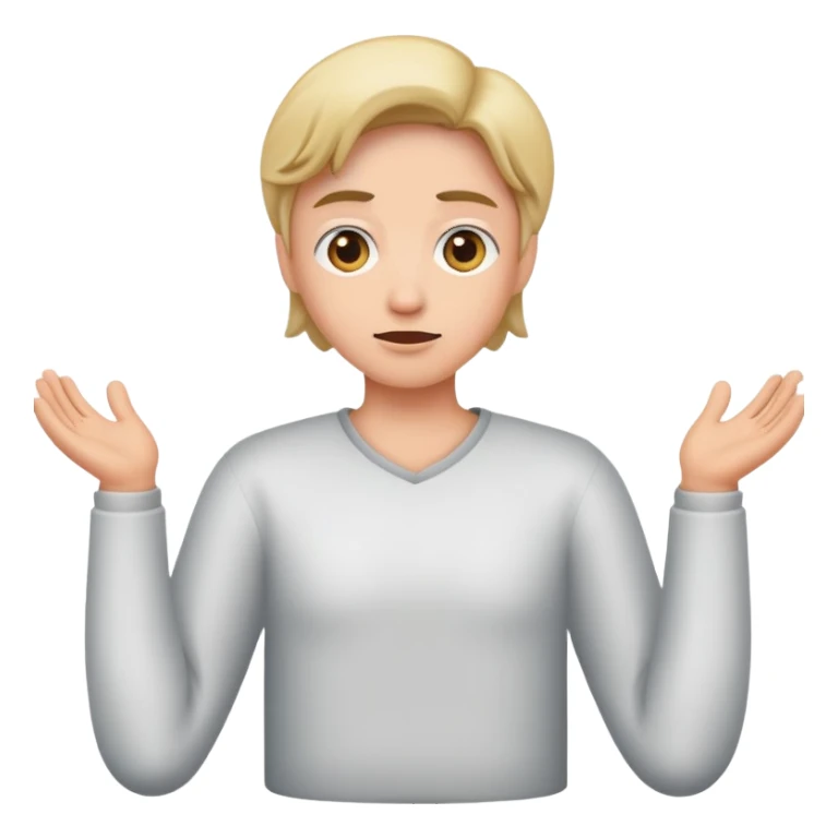 Shrugging shoulders sticker