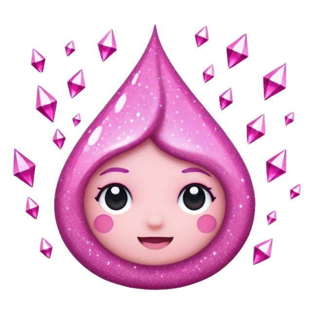 Pink glittery shower  sticker
