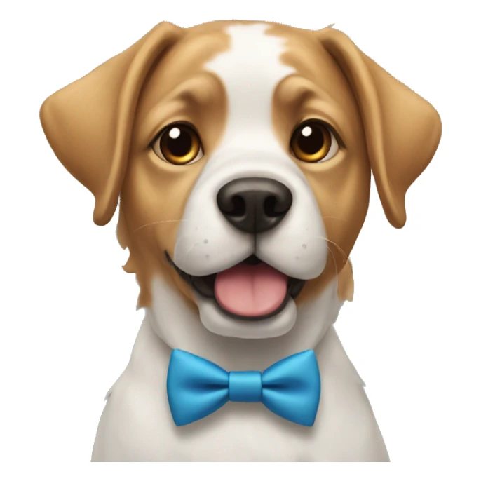 Dog wearing a bowtie sticker