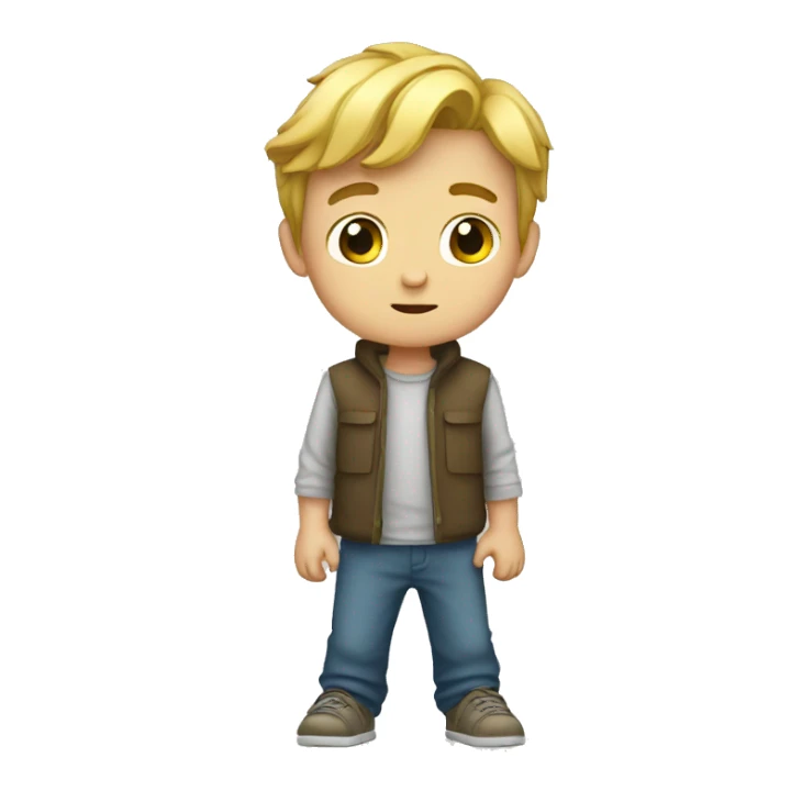 white kid shrug sticker