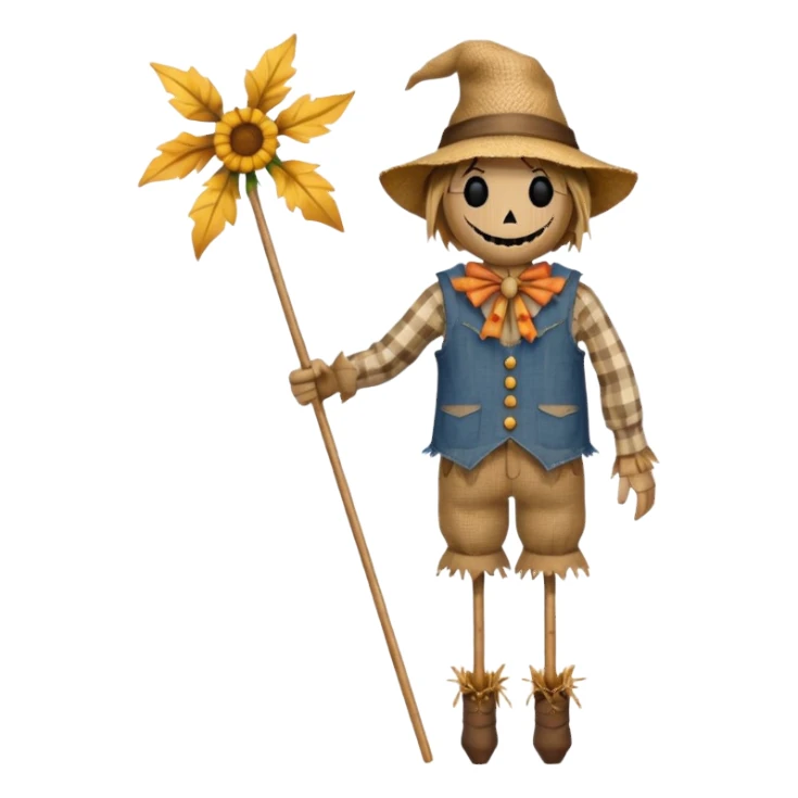 Scarecrow on stick sticker