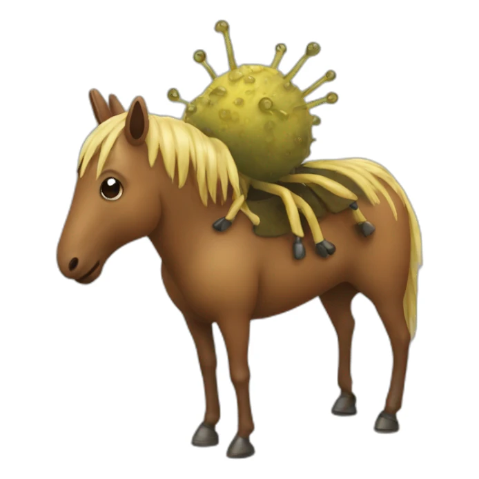 mite on a horse sticker