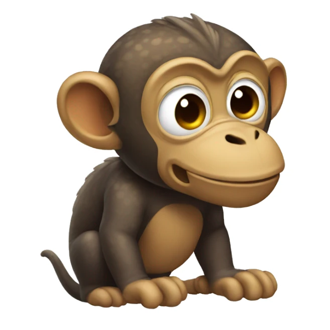 dinosaur monkey sticker