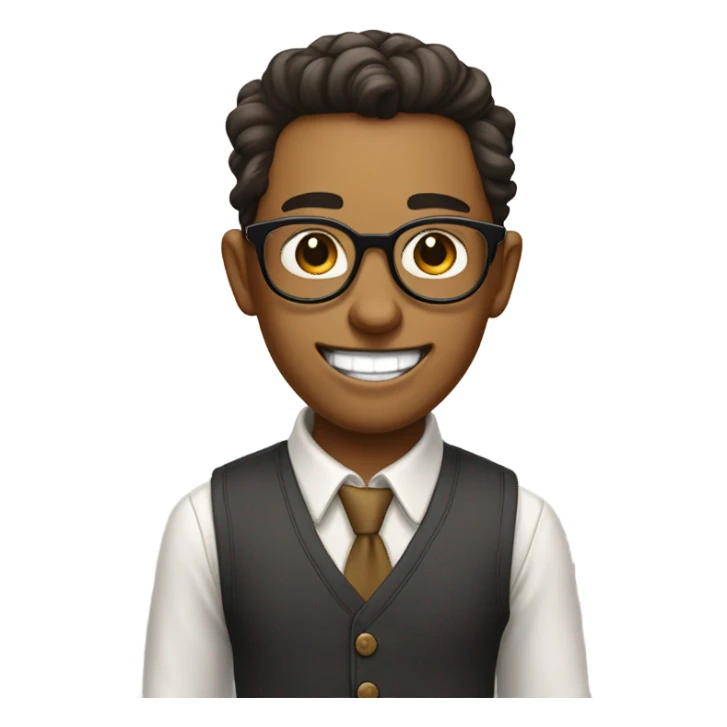 Nerd with glasses and buck teeth sticker