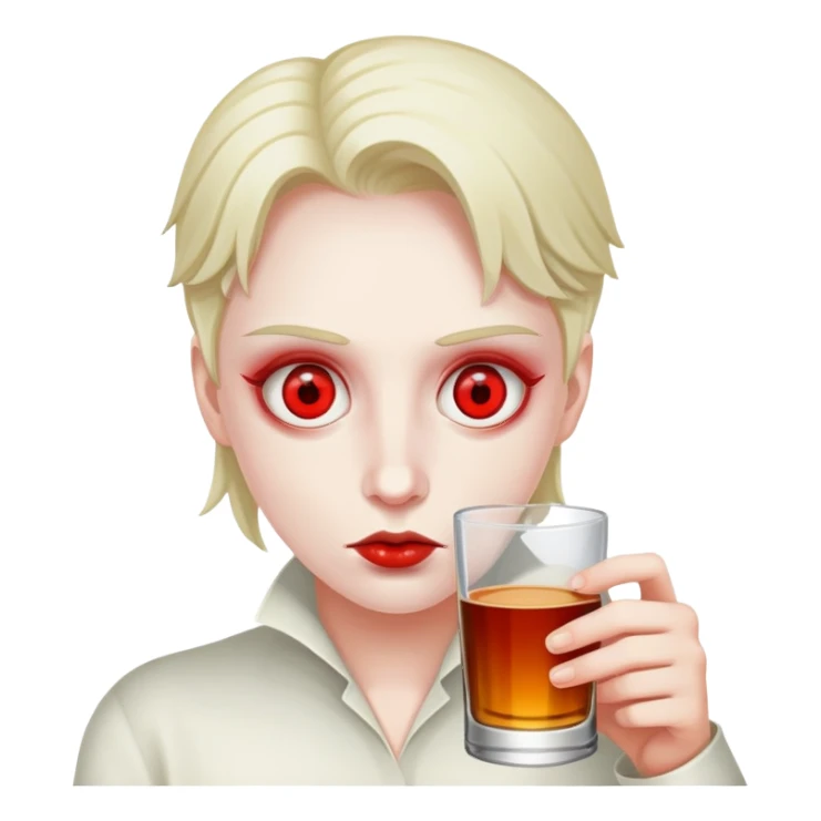 Drinking Hennessey,red eyes ￼ sticker