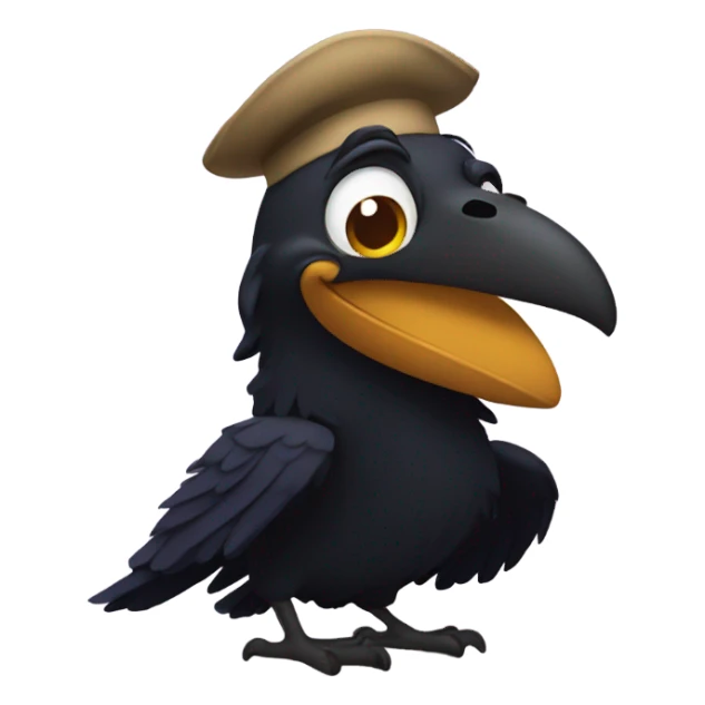 Raven saying thank you sticker