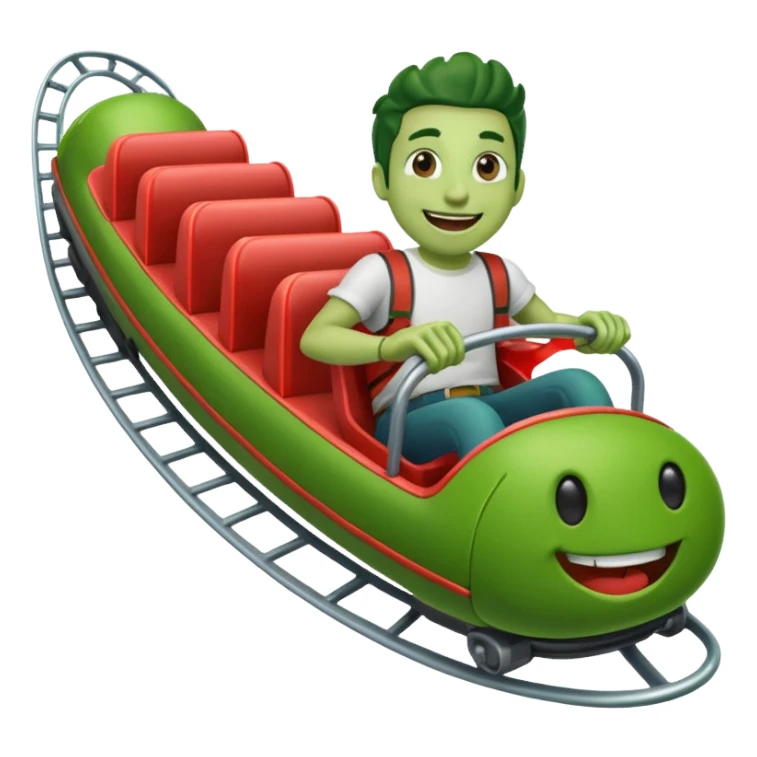 Pickle guy riding roller coaster  sticker