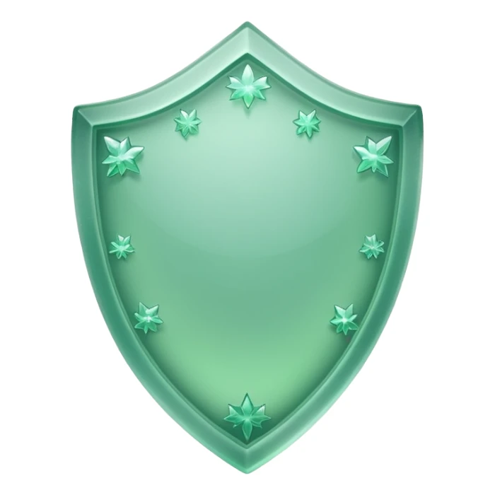 green ice frosted shield sticker