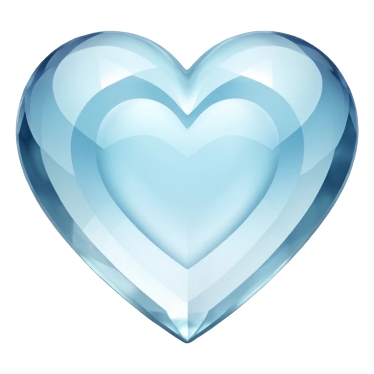 white heart with a gemstone effect sticker