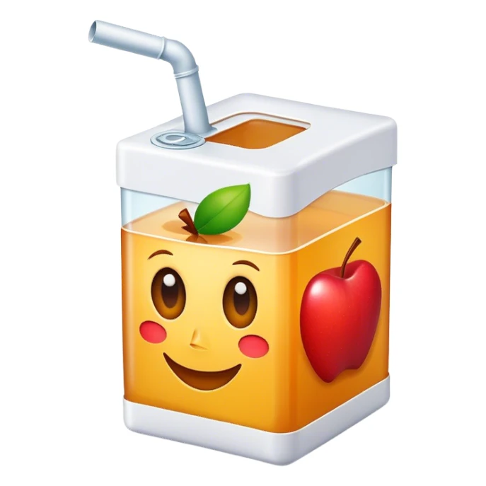 Apple juice box sticker