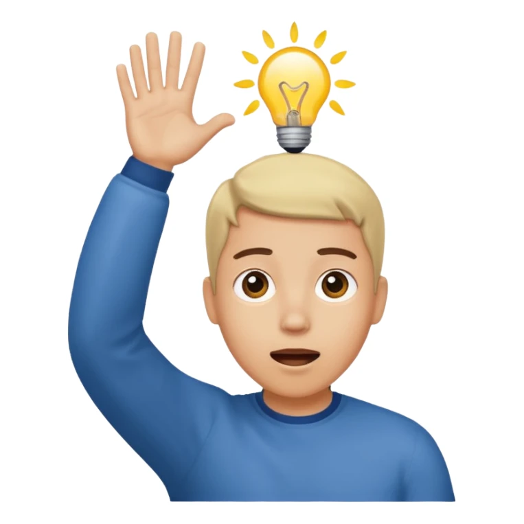 Over your head (hand over the head  motion) sticker