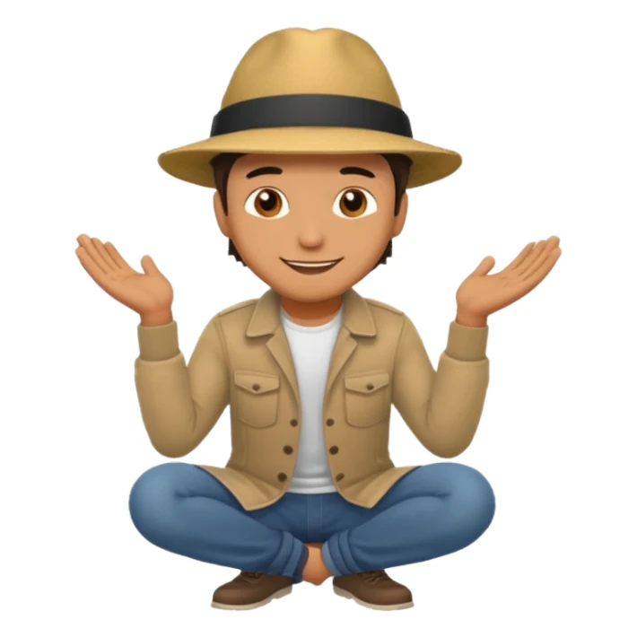 Submissive man on knees sticker