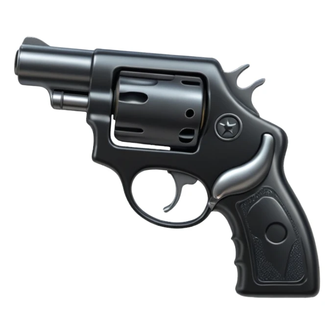 Black heart with a gun sticker