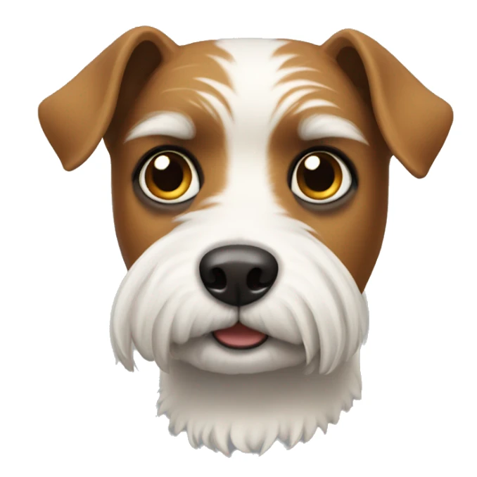 terrier with dark eyebrows sticker