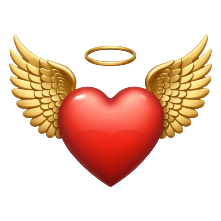 heart with angel wings sticker