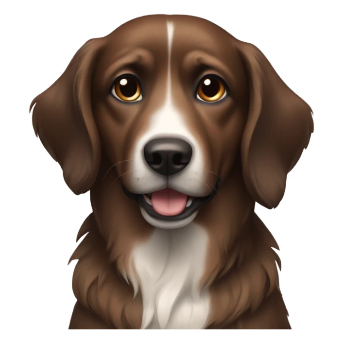 Brown and black haired dog sticker