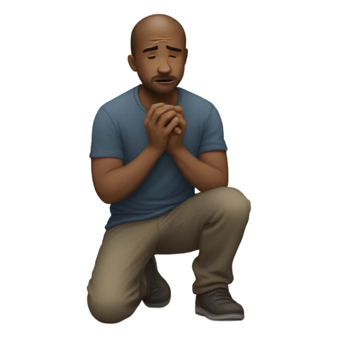 man begging for money sticker