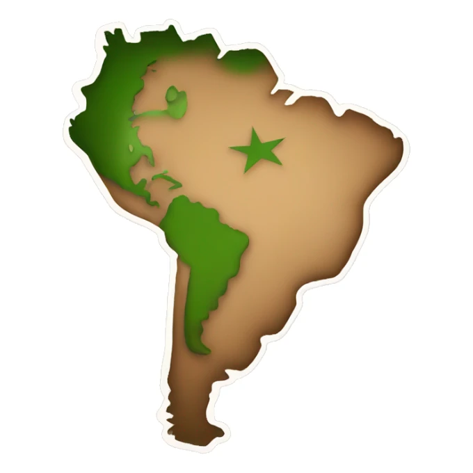 south american continent sticker