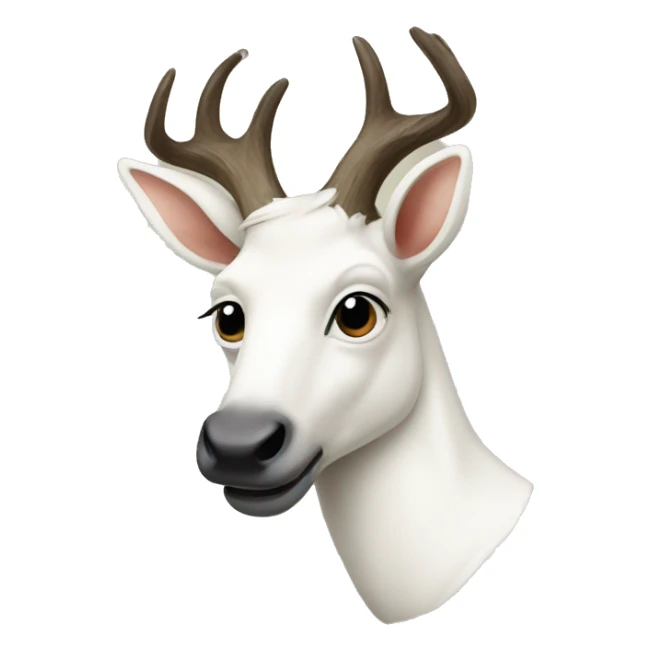 White hart with letter P sticker