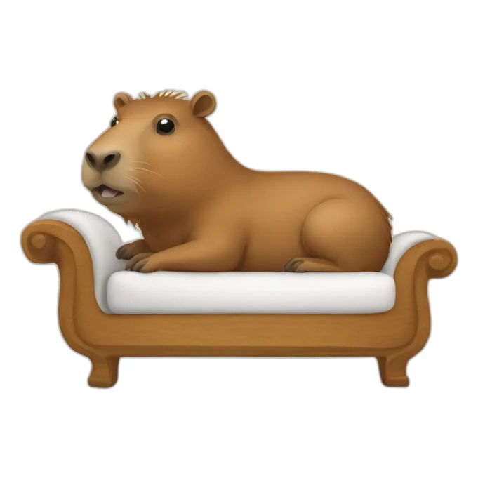 Une chaise sur un capybara sticker