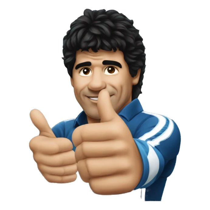 Maradona thumbs up sticker