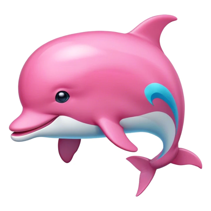 Pink dolphin sticker