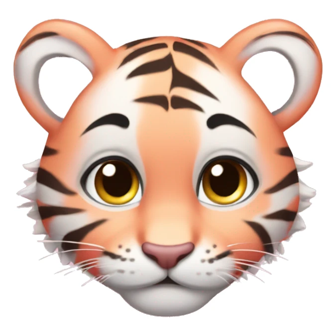 Pink baby tiger sticker