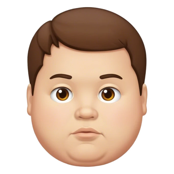 fat boy brunette  sticker