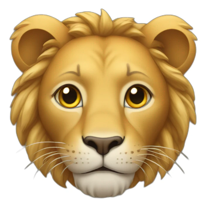 Un chat sur un lion sticker