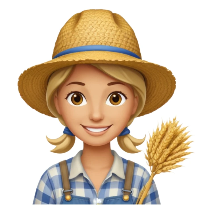 female farmer sticker