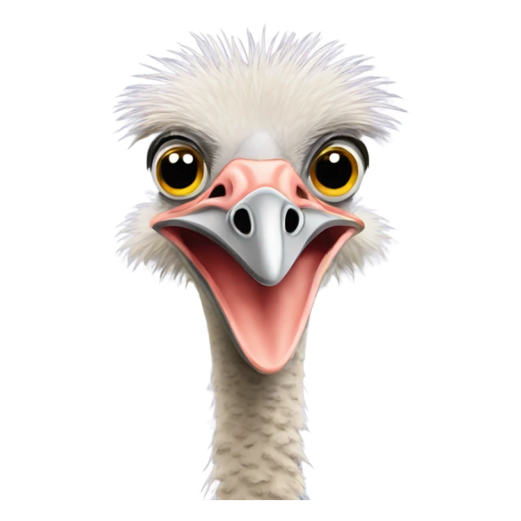 Silly ostrich  sticker