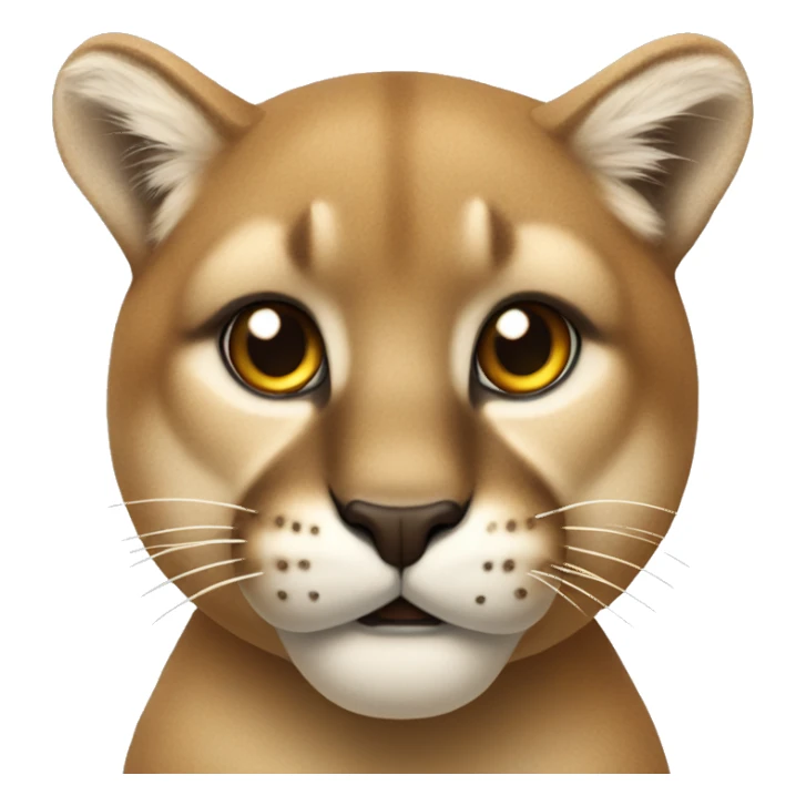 cougar with bushed cheeks sticker